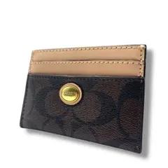 coach カードケース　レザー　総柄