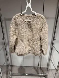 GU フリースジャケット ベージュ 100%ポリエステル