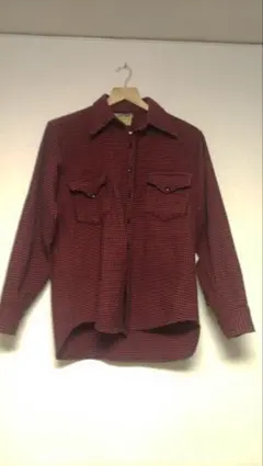 40s Vintage Shirt刺繍タグ猫目ボタンヴィンテージ