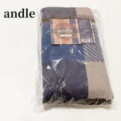 新品andle アンドル足ポケットブランケットチェック柄 80x140cm