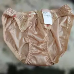 花柄刺繍レース装飾 ベージュ ショーツ Lサイズ新品