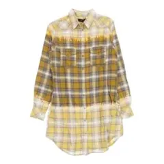DIESEL ディーゼル トップス チェックシャツ 長袖シャツ チェック　黄色