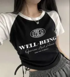 SHEIN DAZY カラーブロック ＆レターパッチワーク 半袖Tシャツ S