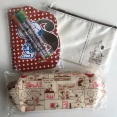 スヌーピー☆ノートペン&ポーチ２種