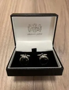 【結婚式・前撮りに】Elizabeth Parker ブラックカフリンクス