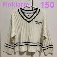 Pinklatte アイボリー Vネックセーター XS
