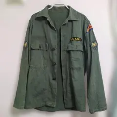 極上 60s 米国実物 OG-107 ヒッピーカスタム パッチワークシャツ 軍物