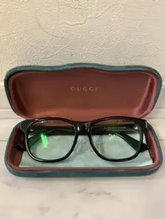 美品 GUCCI グッチ メガネ　度なし GG0004OA ウェリントン型