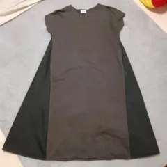 BEAMS HEART ダークブラウン カットソーロングワンピース