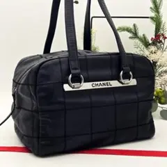 CHANEL ショルダーバッグ キャビアスキン チョコバー ブラック A161のサムネイル