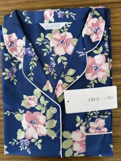 CECIL McBEE 花柄ルームウェア M ネイビー　パジャマ