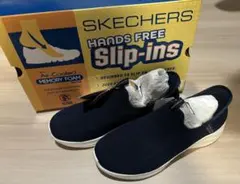 SKECHERS Hands Free Slip-Ins 24.0cm ネイビー