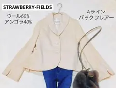 STRAWBERRY-FIELDSショートコートAライン　アンゴラ混Fアイボリーのサムネイル