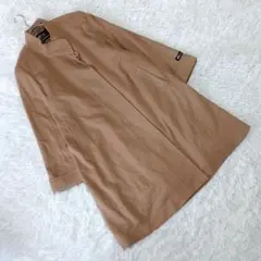 カシミヤ混ロングコート (F) Aライン アンゴラ シンプル 厚手 きれいめ