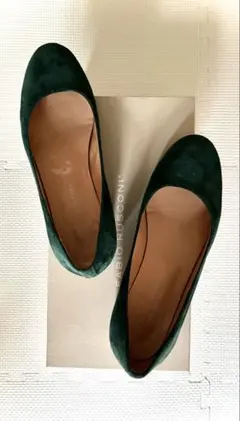 FABIO RUSCONI ダークグリーン フラットシューズ 35