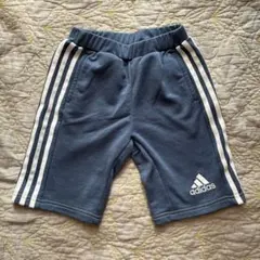 adidas ハーフパンツ 3本ライン 120 ネイビー　デニム色