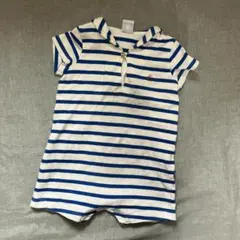 プチバトー セーラーカラー 半袖 ロンパース 74㎝ 赤ちゃん ベビー