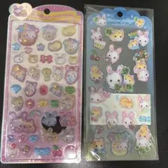 国内正規品うるちゅるポップシール、ドロップジェリーシール、フワフワらびちゃん２点
