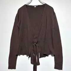 ミッシェルクラン　ダークブラウン カーディガン　冷房対策 Mサイズ　オフィス