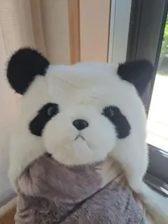 パンダデザイン フェイクファー かぶりもののサムネイル
