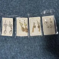 Bセット　シルバー ゴールド イヤリングセット　まとめ売り