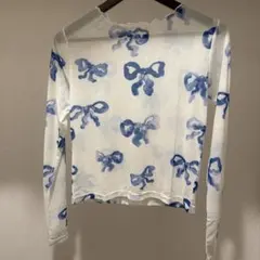 【POPPY】BLUE RIBBON SEE-THROUGH TOPS