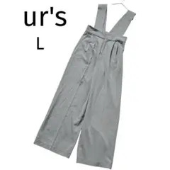 ユアーズ サロペット ワイドパンツ グレー L 未使用 タグ付のサムネイル
