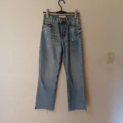 zara ザラ　レディースデニム　カットオフ　フリンジ裾　34
