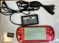 SONY PSP3000 赤　動作確認済み　メモリースティック、純正充電器付き