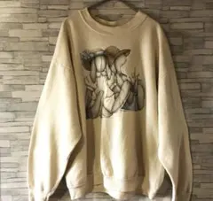 アメリカ古着　Lee USA製 ウサギプリントスウェットトレーナー　ユニセックス