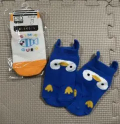 ベビー靴下 魚とキャラクター 9-15cm 2足組