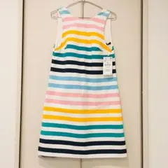 【送料込み】ZARA ボーダーマルチカラーワンピ