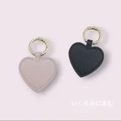 レザー風ハットクリップ　帽子クリップ 便利アイテム　ハート　マグネット