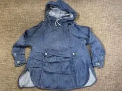 ★美品★tumugu; ツムグ フード付 デニム リネンシャツのサムネイル