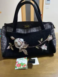 FEILER 花柄刺繍 中型バッグ