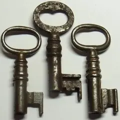 1900s フランス 11c 秘密の大きな鍵a 鉄製 アンティーク ドア キー