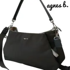 【美品】【agnes b.】ナイロン 2wayショルダーバッグ OAS14-02