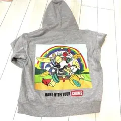 【CHUMS】グレー パーカー バックプリント