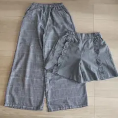 チェックパンツ　GUショートパンツ