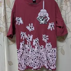 【美品】スカラーパリティ　うさぎキャッチャー　Ｔシャツ　Мサイズ　バーガンディ