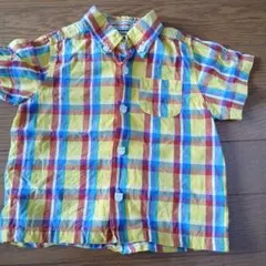 MIKI HOUSE 半袖 トップス チェック柄シャツ 90cm - メルカリ