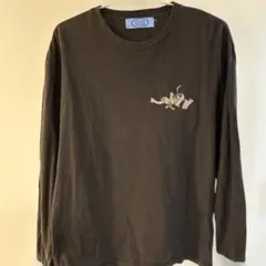 ダークブラウン 長袖カットソー　レフトアローン