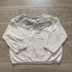 Tete a Tete チェック襟 長袖カットソー 100cm テーターテート