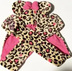 ディズニー マフラーキャップ ミニー ヒョウ柄