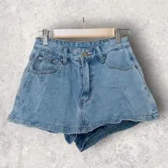 ゲリラセール‼️シーイン デニム ショートパンツ 26 青 綿 ポリエステル爽やか