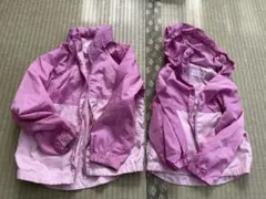 ピンク フード付きウインドブレーカー　100.120