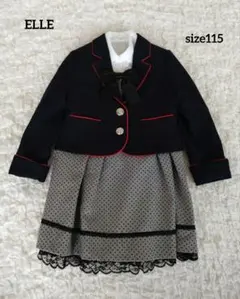 ELLE en noir　エル　セットアップ　3点セット　115　女の子　リボンのサムネイル