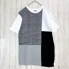 ✨美品✨BEAMS ビームスハート カラーブロック 半袖Tシャツ ニット　Sのサムネイル
