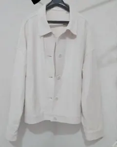 ユニクロ　オフホワイト　ジャージーリラックスジャケット