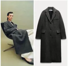 ZARA　ZW COLLECTION 100%ウールコート　XS-Sサイズ